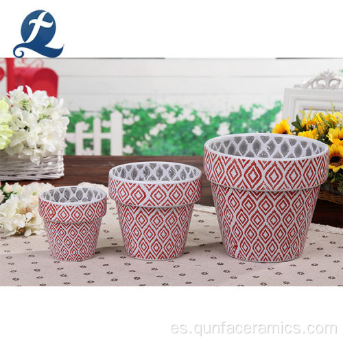 Macetas de flores de jardín de cerámica decorativa de mejor venta